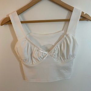 White Bustier Tank Top
